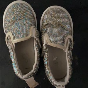 Girls slip on mermaid glitter vans